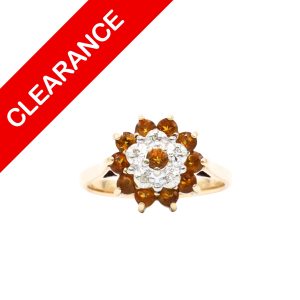 Citrine Flower Ring 10k - Ring