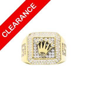 Cz Crown Ring 10k - Ring