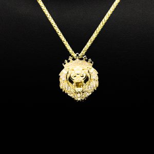 CZ Crown Lion 10k - Pendant - Image 2