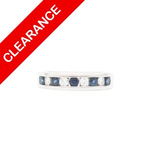 Sapphire Diamond Band .20ct 14k - Ring