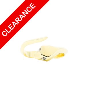 Diamond Eyes Snake Ring 10k .02ct - Ring