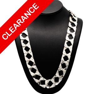 Silver Diamond Cut 21mm 30" - Chain