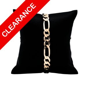 Rose Gold Figaro Bracelet 8.25mm 10k 8" - Bracelet - Image 1