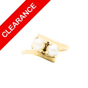 Doble Pearl Ring 10k - Ring