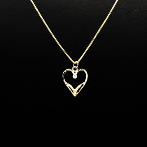 CZ Heart 10k - Pendant - Image 2