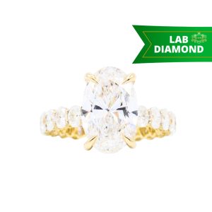 Oval Cut Diamond Ring 7.2ct 14k #316 - Ring