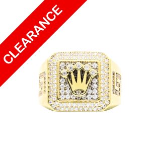 Cz Crown Ring 10k - Ring