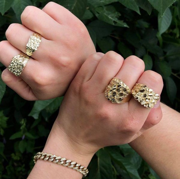 Gold nugget ring value on sale
