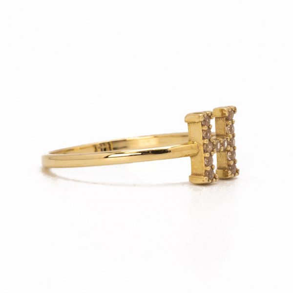 Letter h deals gold ring