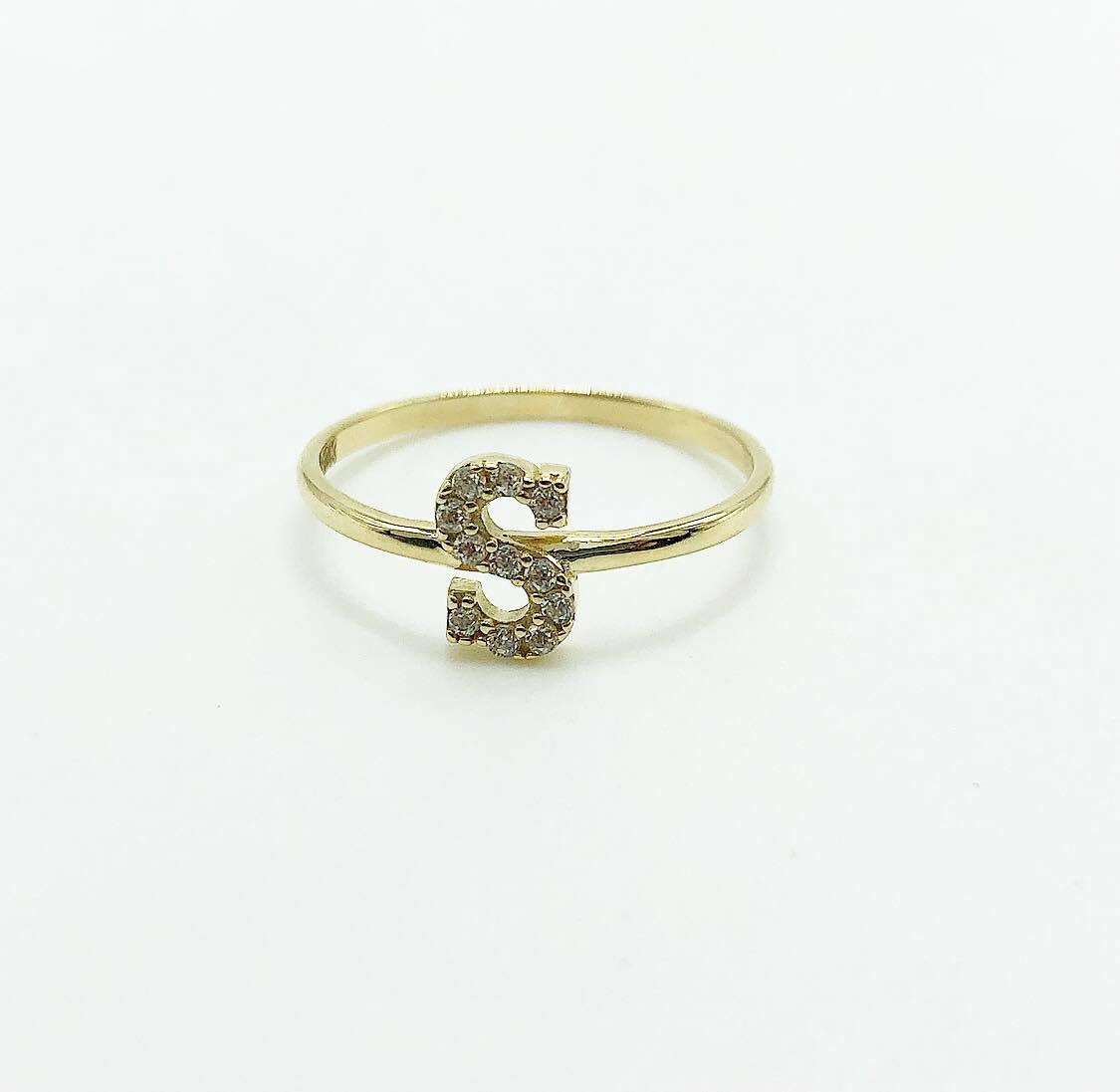 Letter S Rings Golden Hand Jewellery