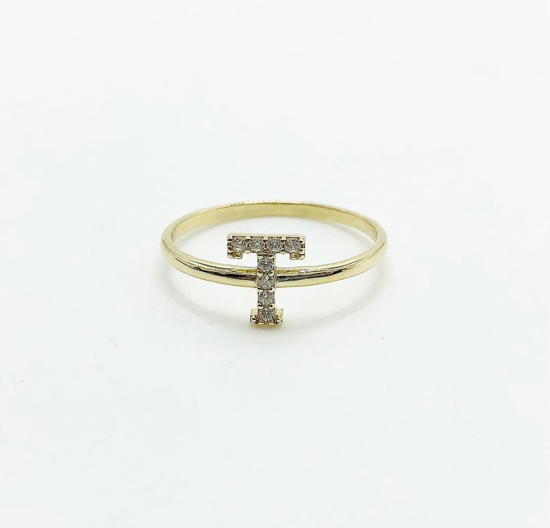 Letter T - Rings - Golden Hand Jewellery