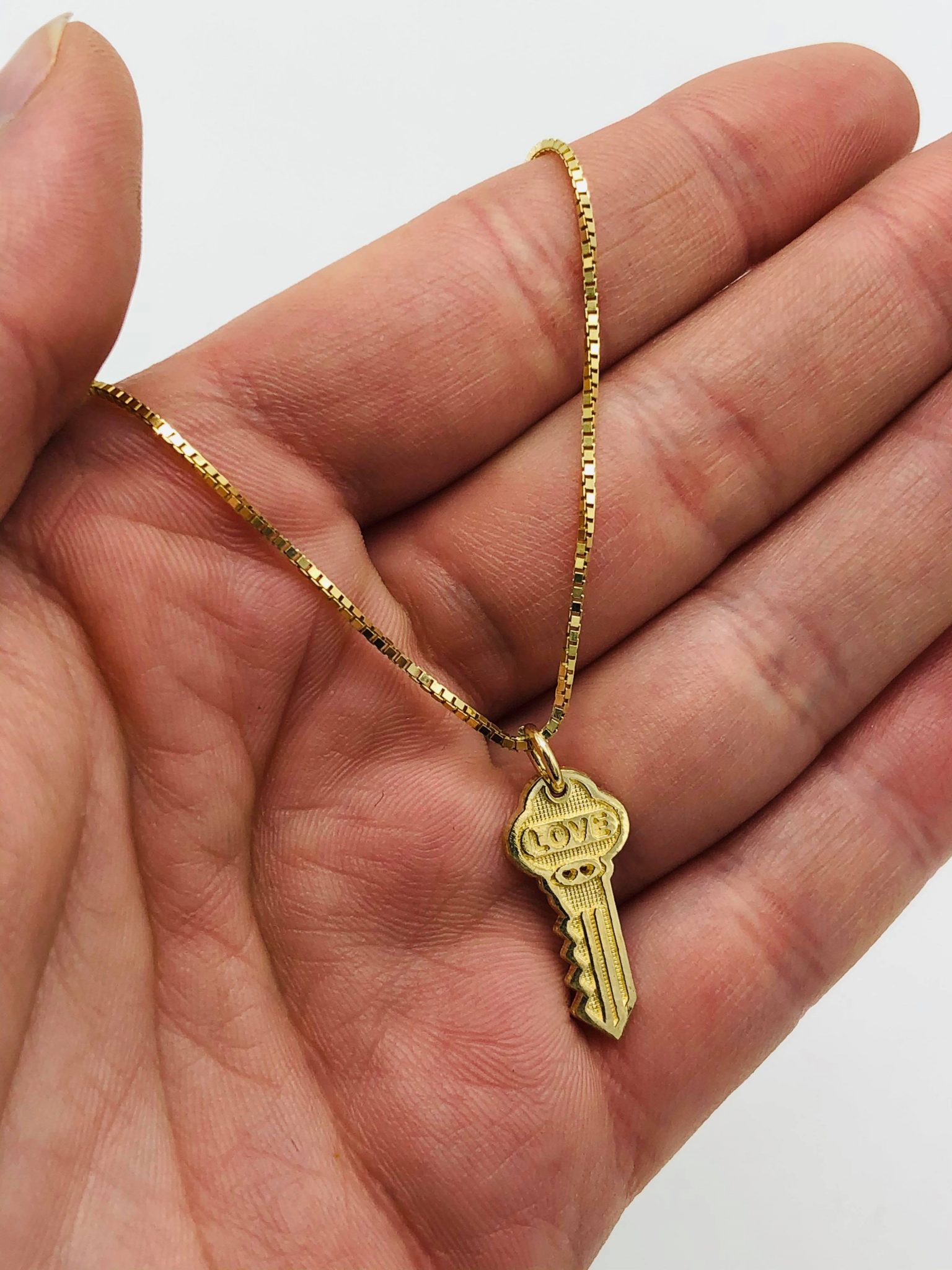 LOVE key Pendant Golden Hand Jewellery