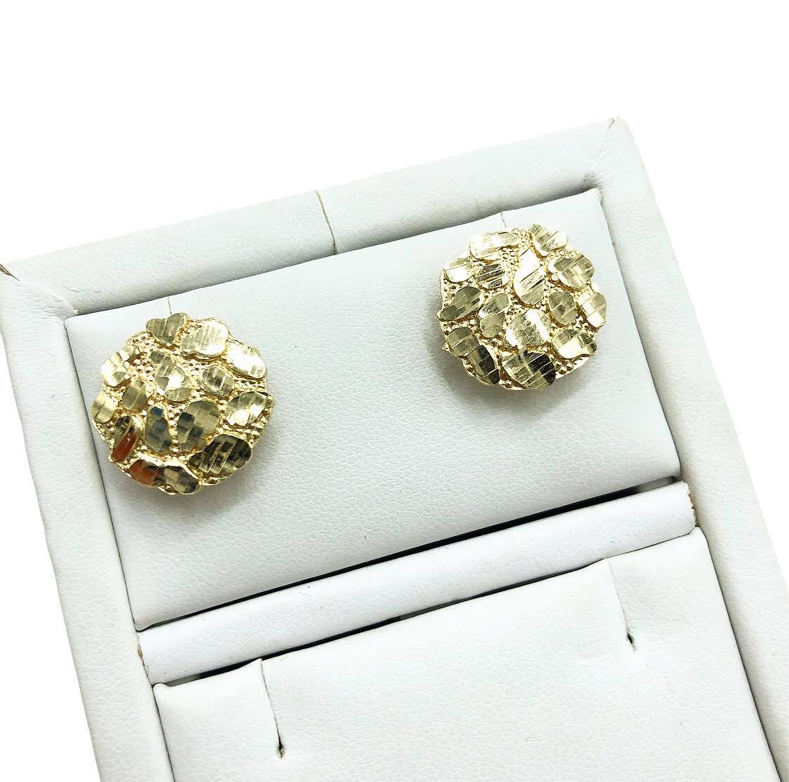 round nugget earrings