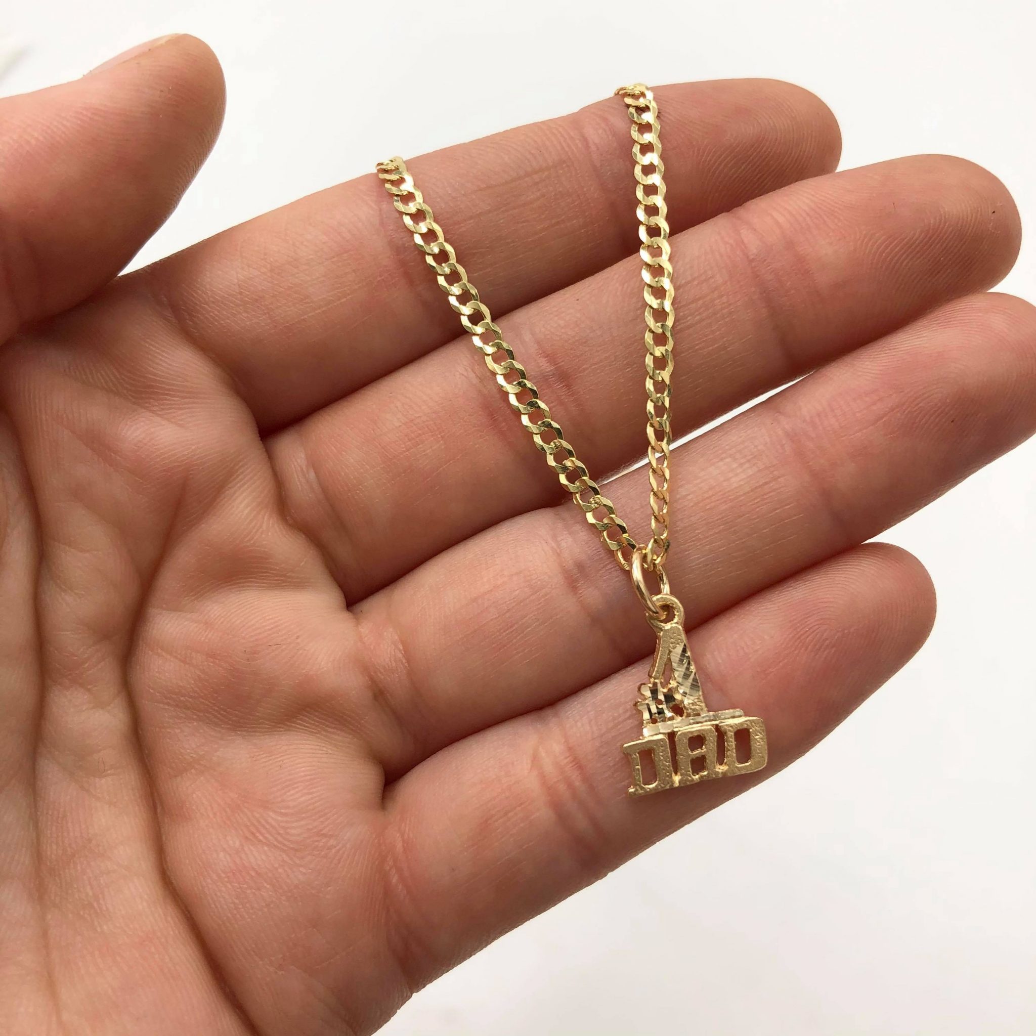 #1 Dad- Pendant - Golden Hand Jewellery