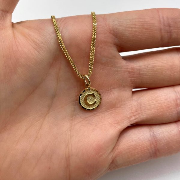 Letter C Round Pendant