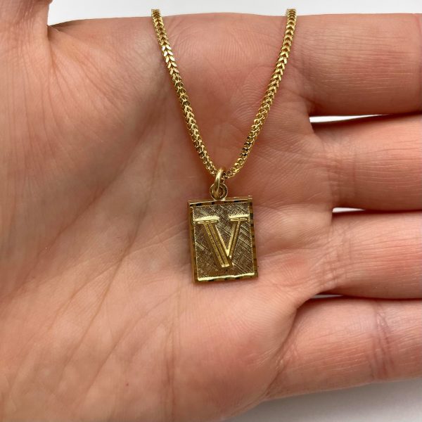 letter v necklace