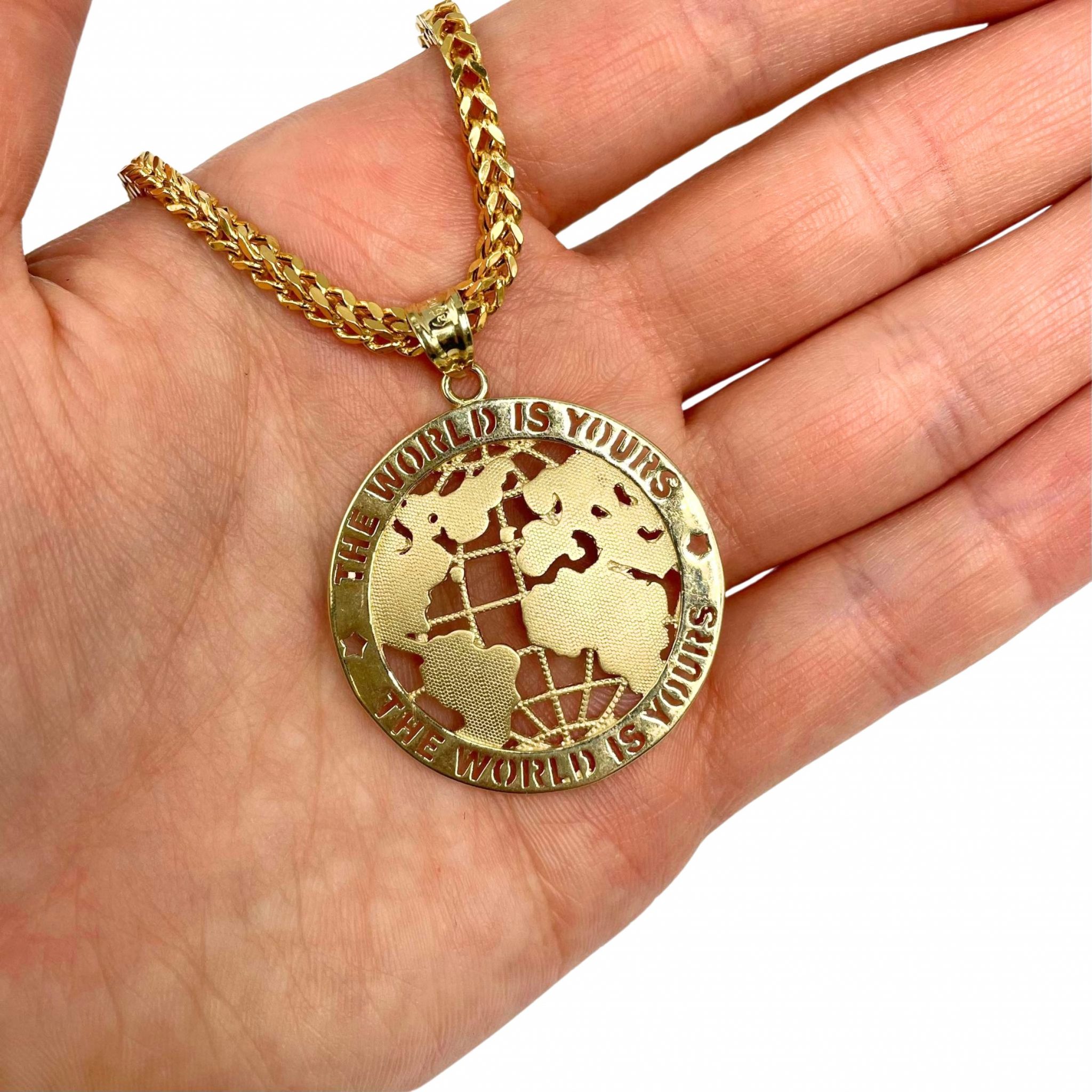 Gold Globe X Large Pendant
