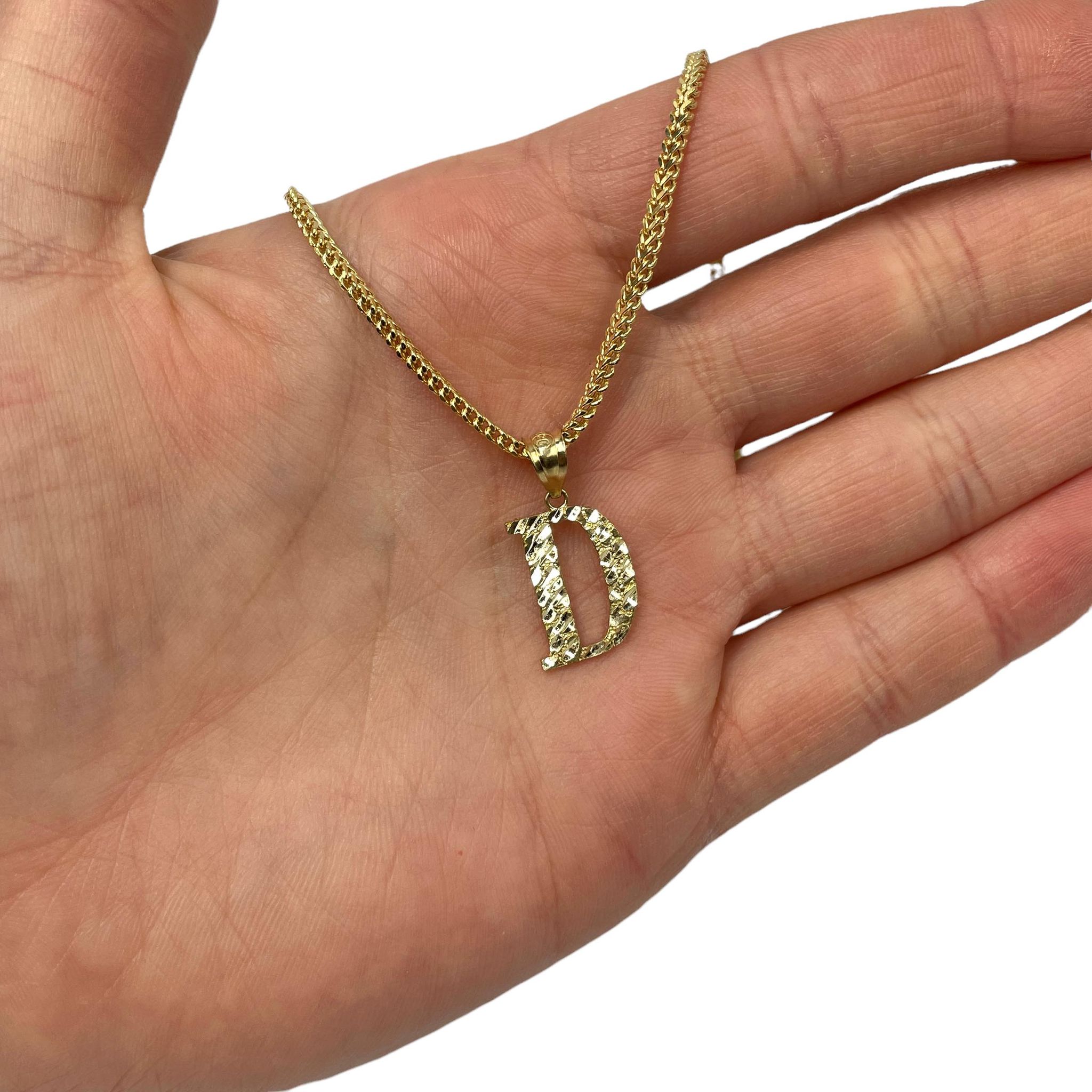 Gold chain with letter d deals