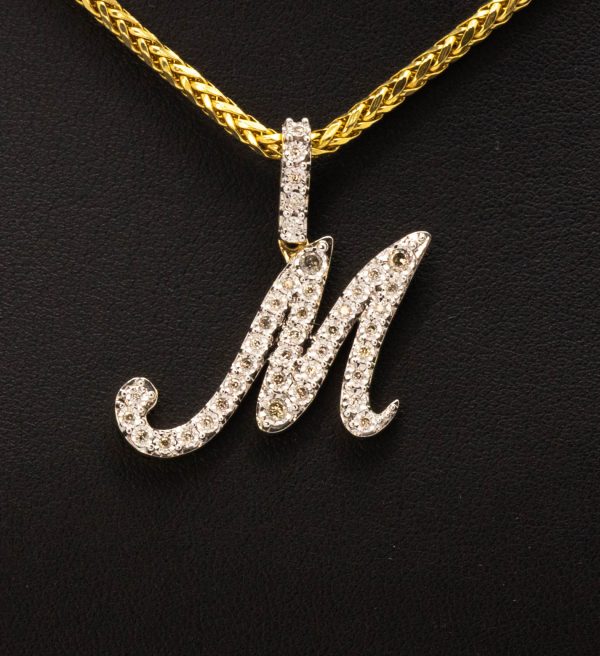 M Love Diamond Pendant for Unisex under 15K - Candere by Kalyan Jewellers