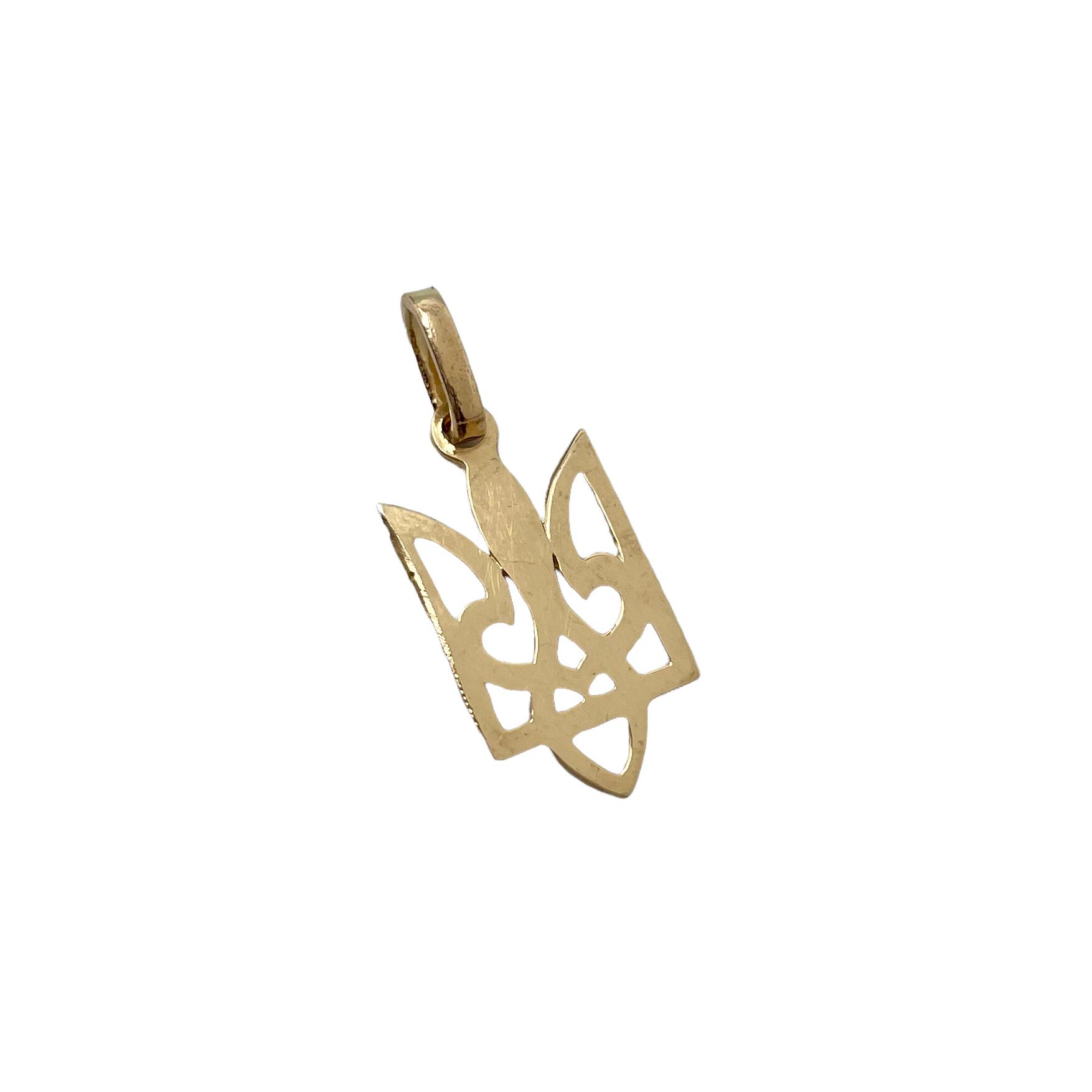 Ukrainian Trident Tryzub Pendant Golden Hand Jewellery