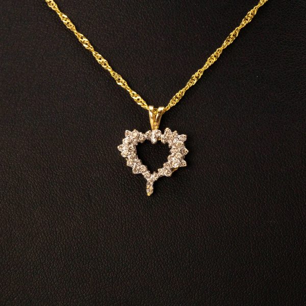 Diamond Heart Pendant Set Gift Set