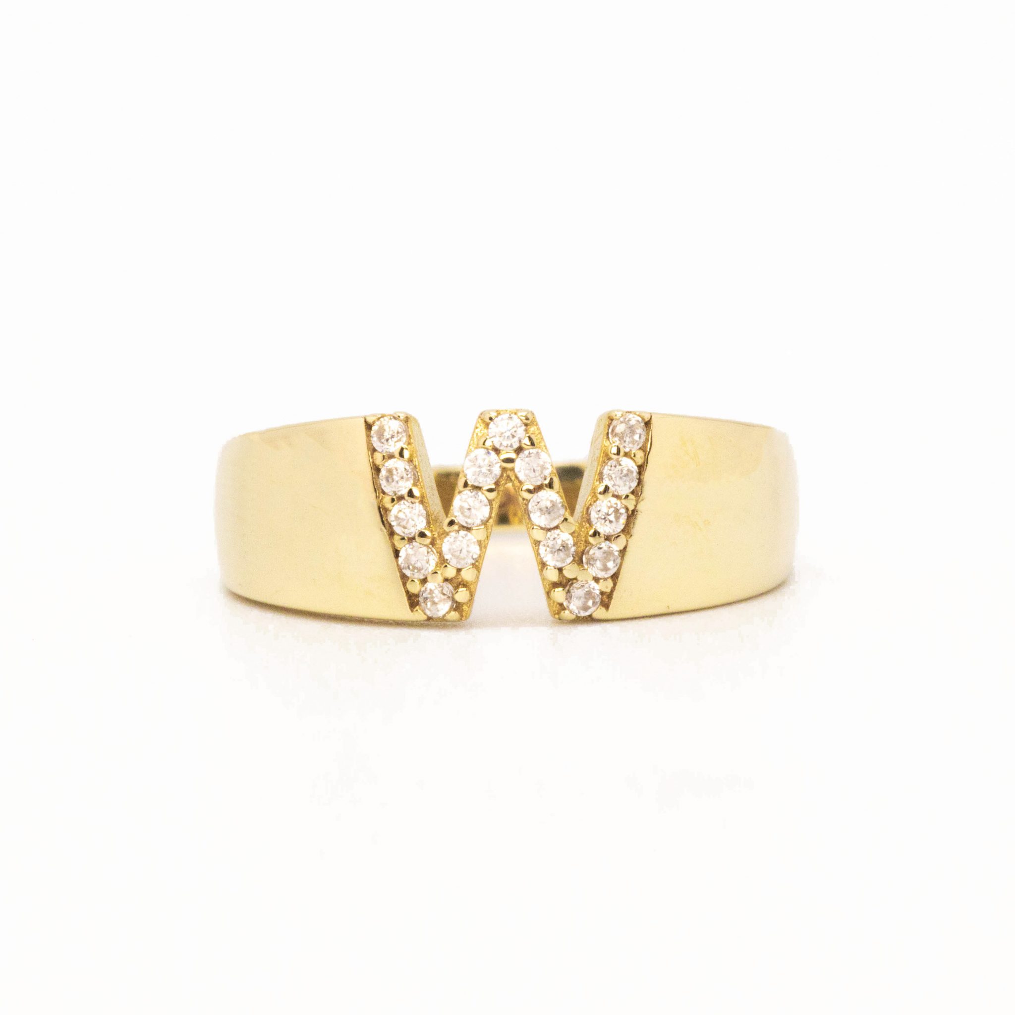 Letter W Band Rings Golden Hand Jewellery letter-w-band-rings-golden-hand-jewellery