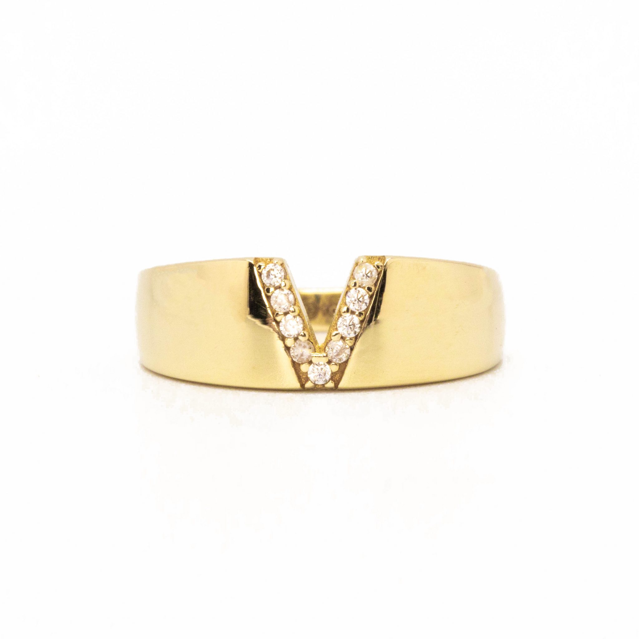 Letter V Band Rings Golden Hand Jewellery letter-v-band-rings-golden-hand-jewellery
