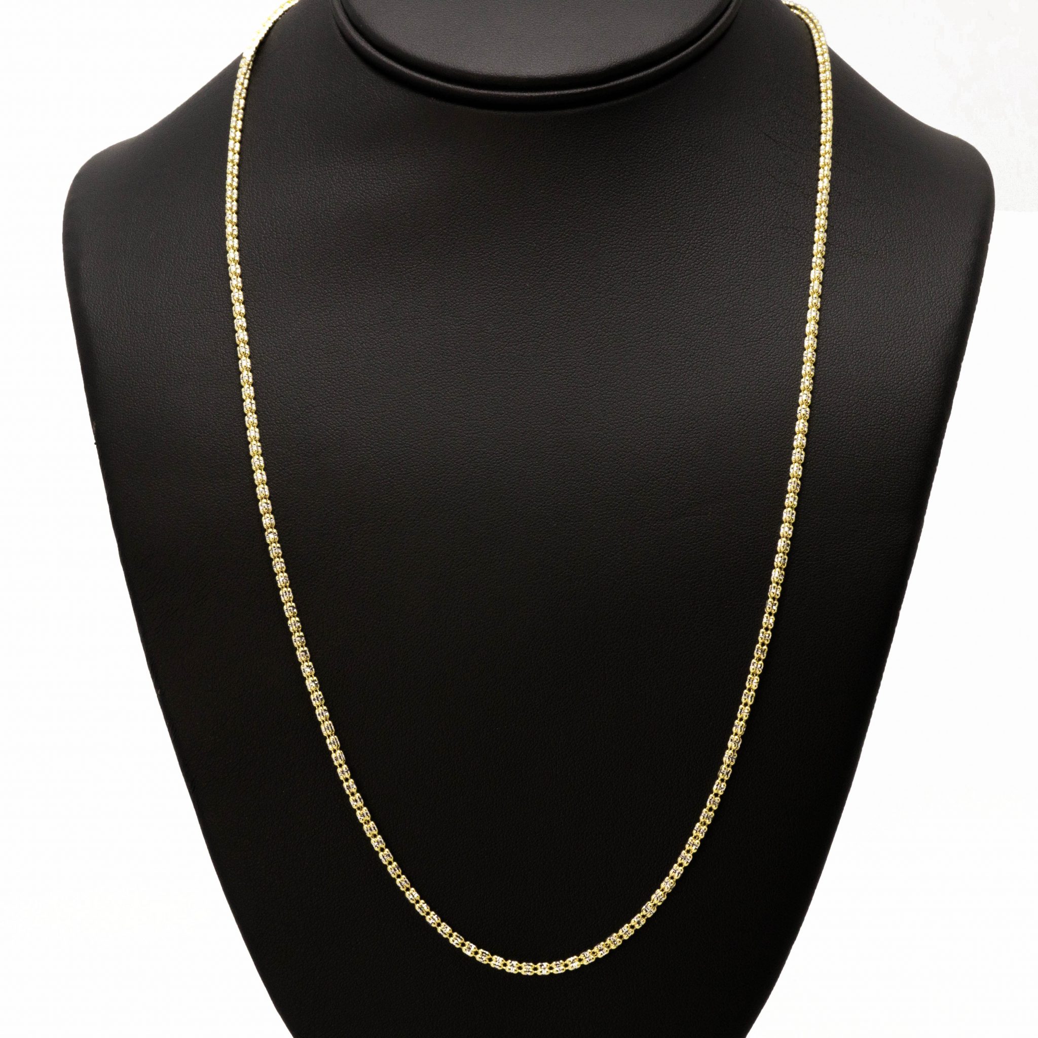 Two Tone Ice Chain 2.5mm 24 Chain Golden Hand Jewellery