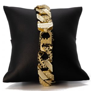 Edged Nugget X Diamond Cut 15.65mm 9.5" - Bracelet - Image 4