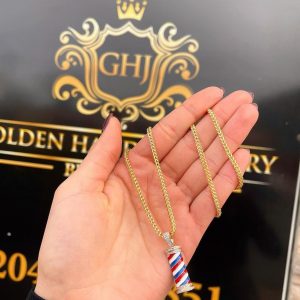 Icy Barber's Pole 0.35ct - Diamond Pendant - Image 3