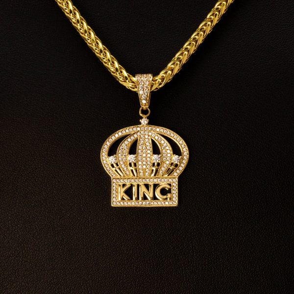CZ King Crown Pendant