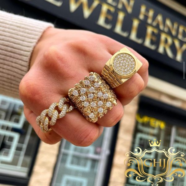 14k Yellow Gold Diamond Half Cuban Ring 1.75 Ctw – Avianne Jewelers