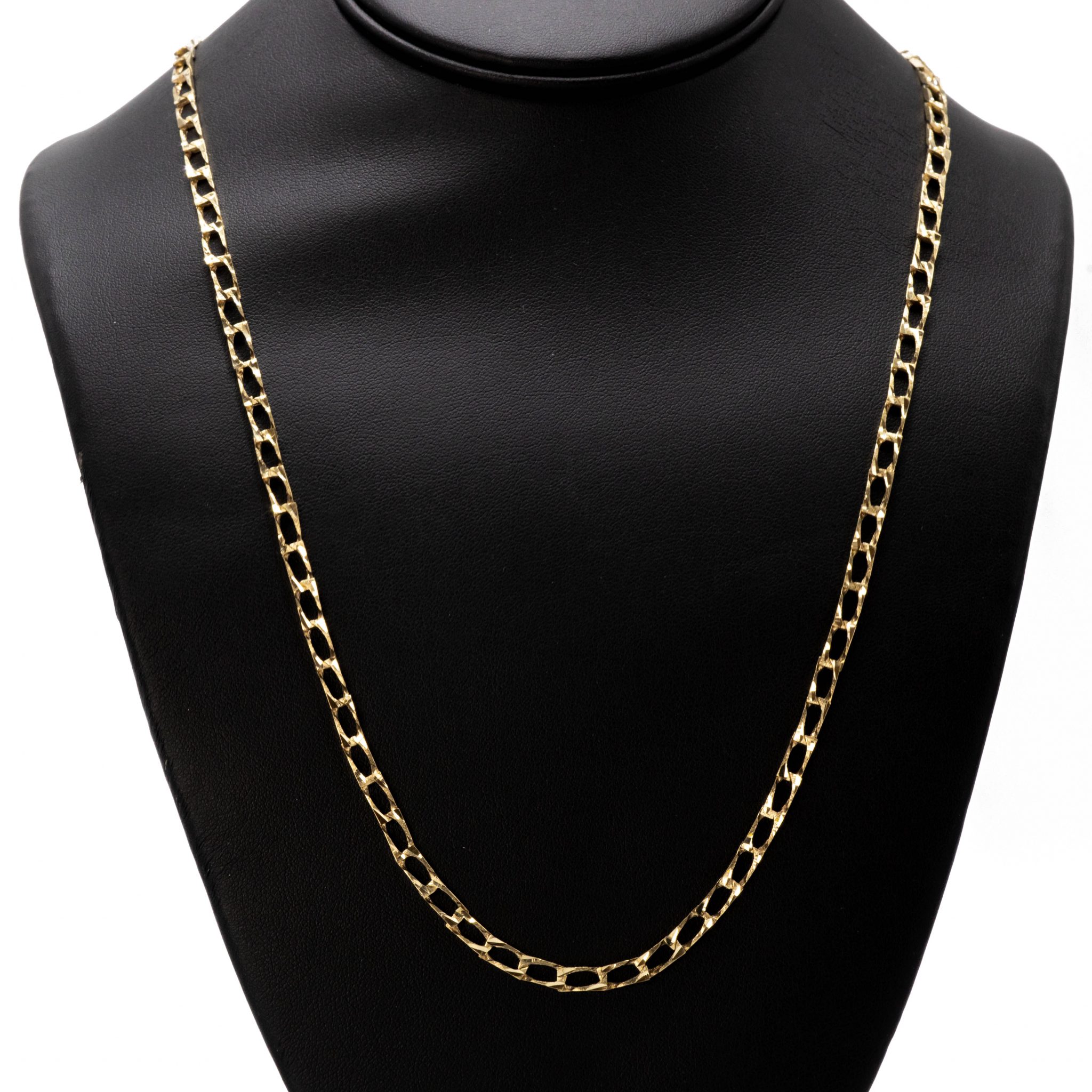 Rectangle Diamond Cut 4mm 30" Chain Golden Hand Jewellery