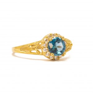 December Round Birthstone - Ladies Ring - Image 3