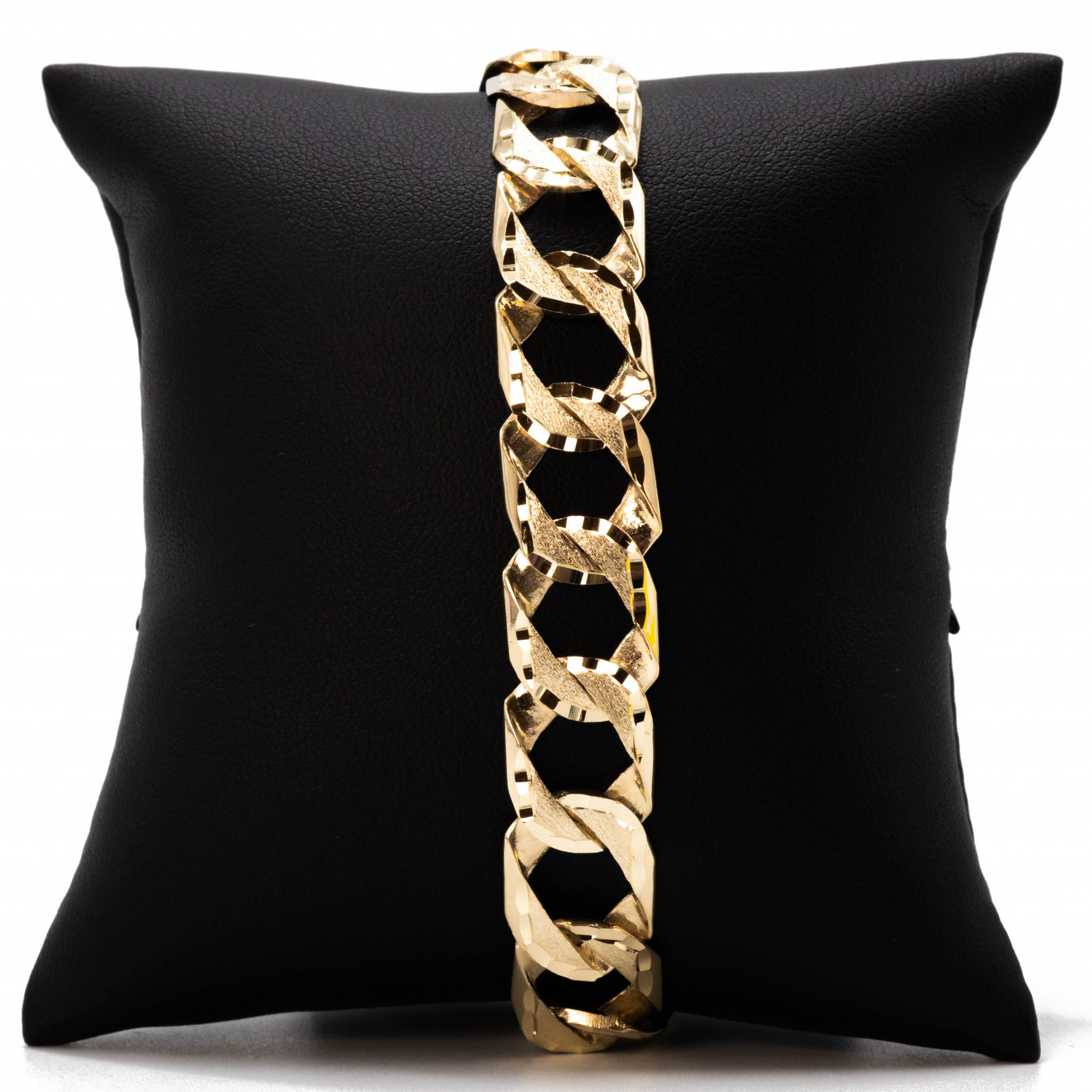 Oval Diamond Cut 13mm 9" Bracelet Golden Hand Jewellery