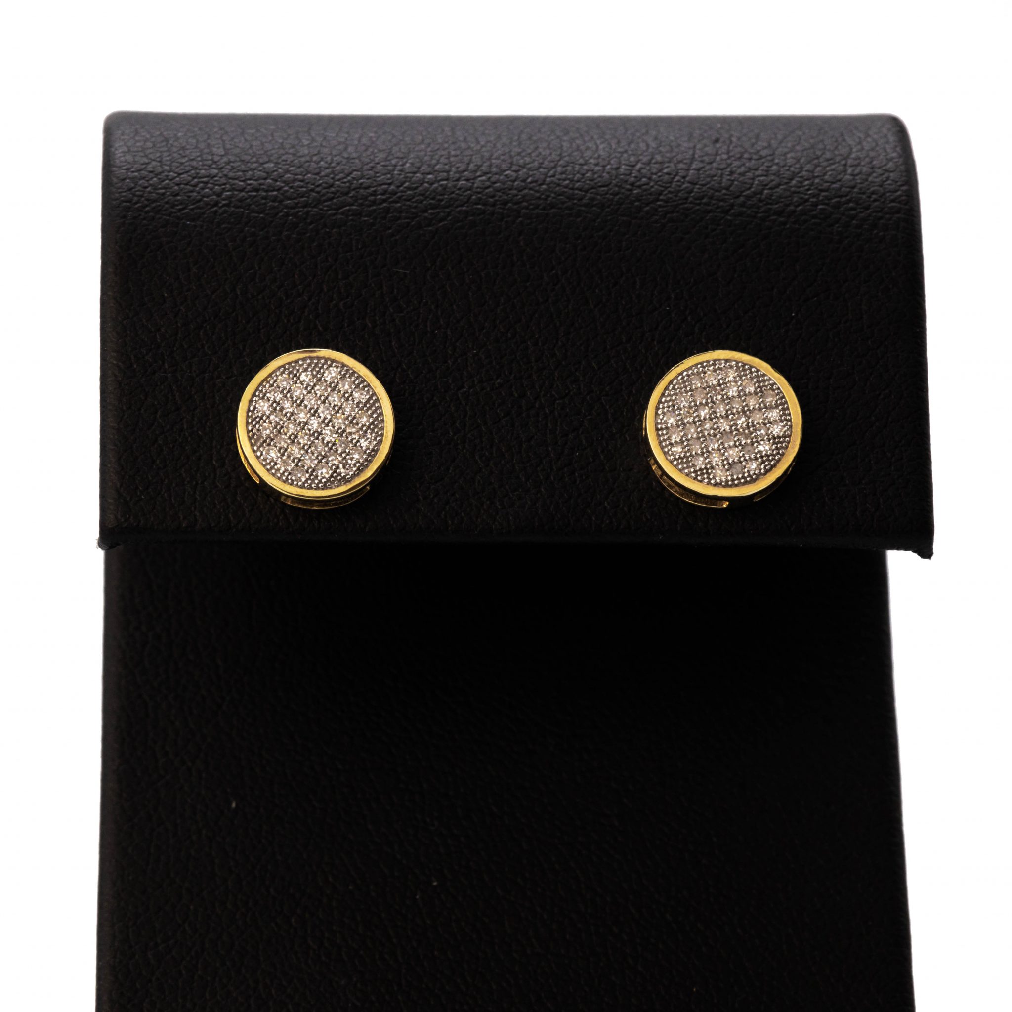 Golden Round Mirror Earrings
