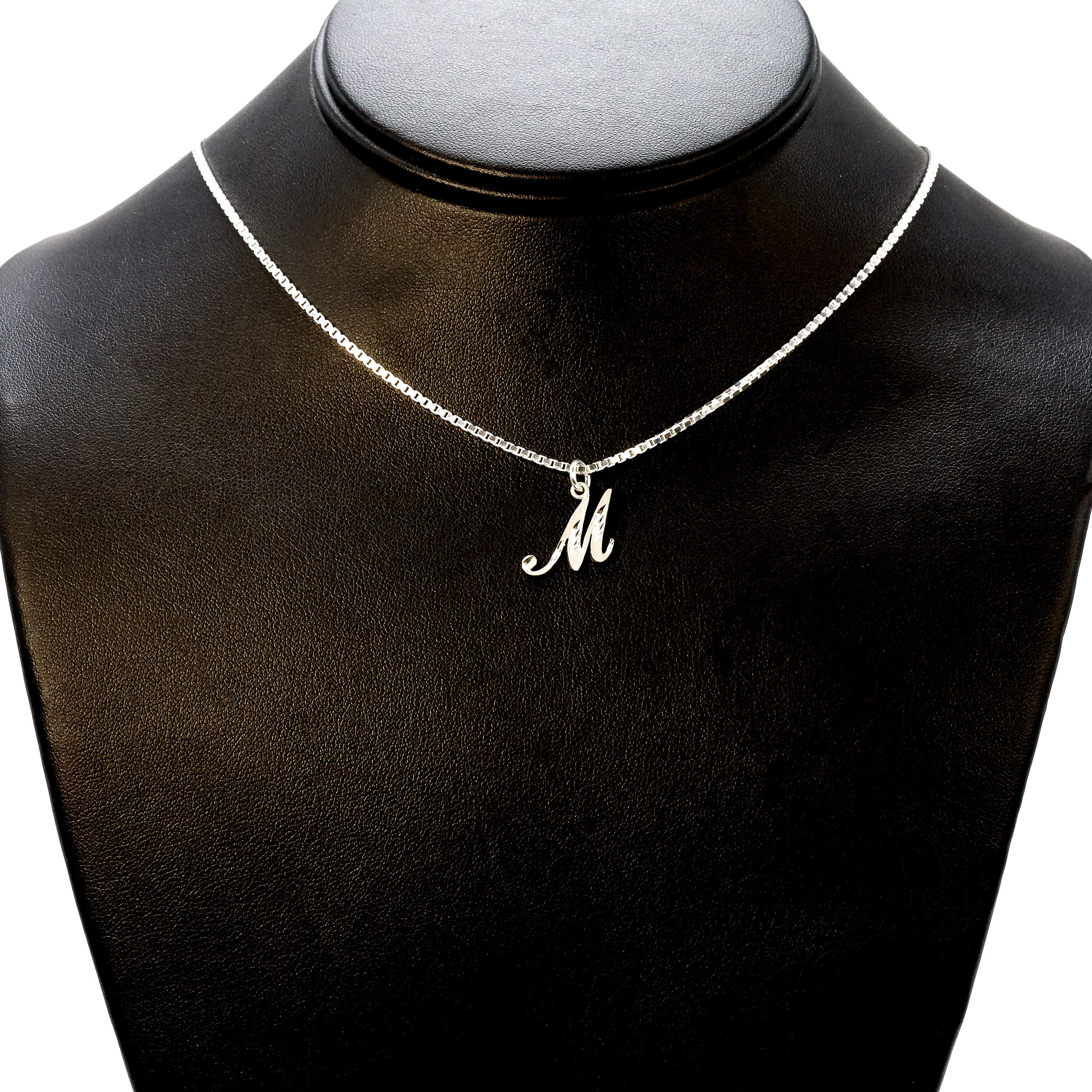 Silver Letter M Silver Pendant