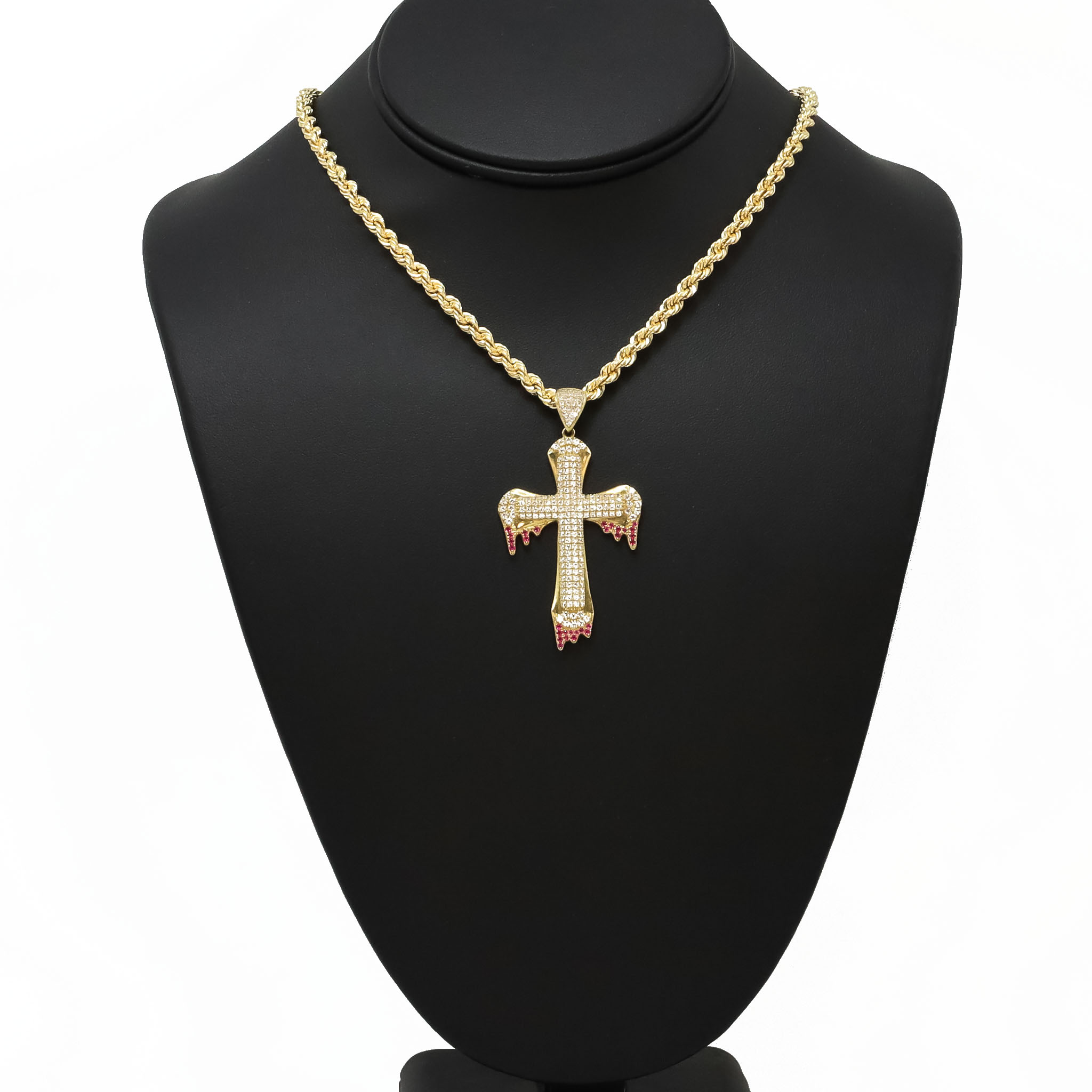 Men's Two-Tone Stainless Steel Multi-Layer Cross Pendant Necklace - The Art  of the Icon