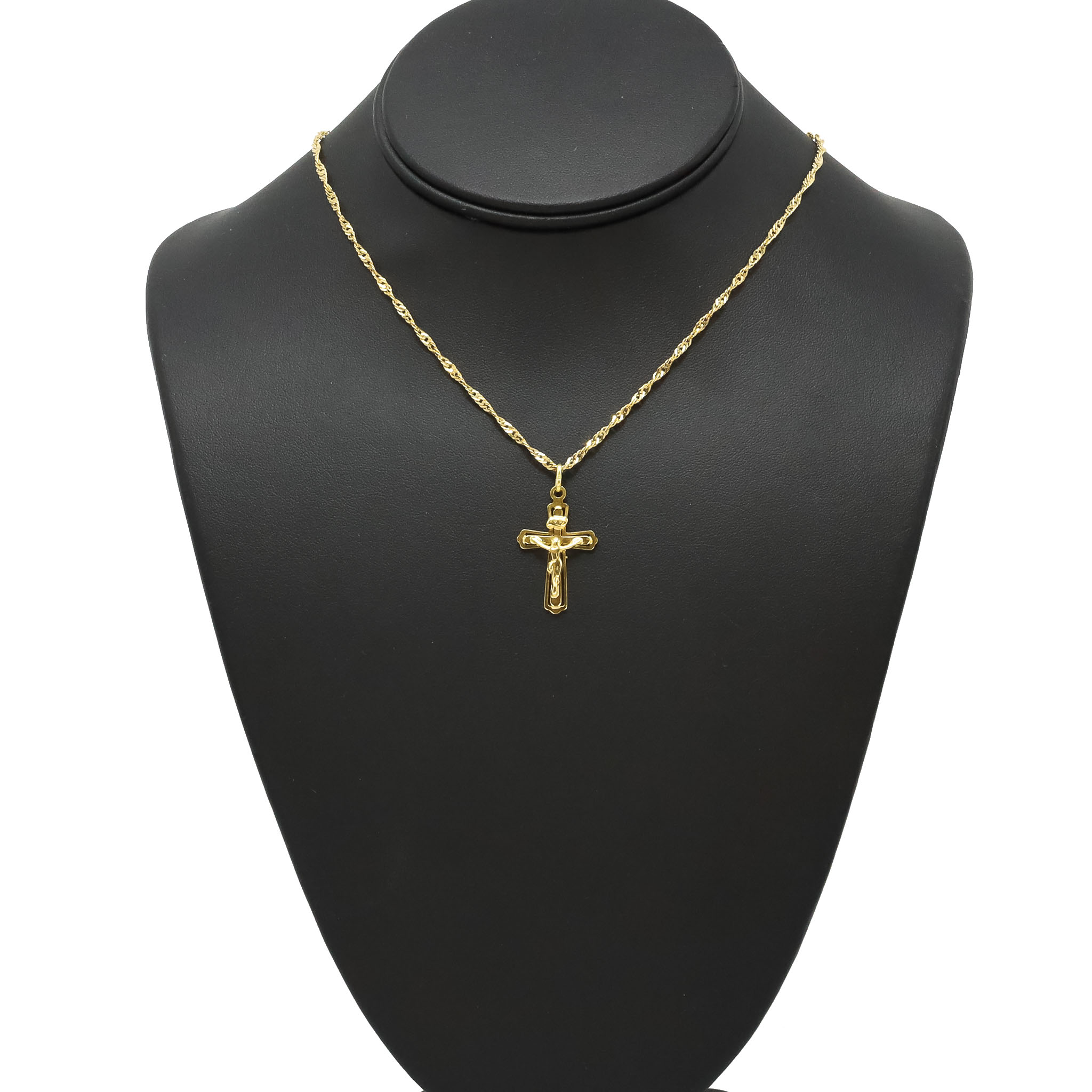 Gold chain jesus cross deals