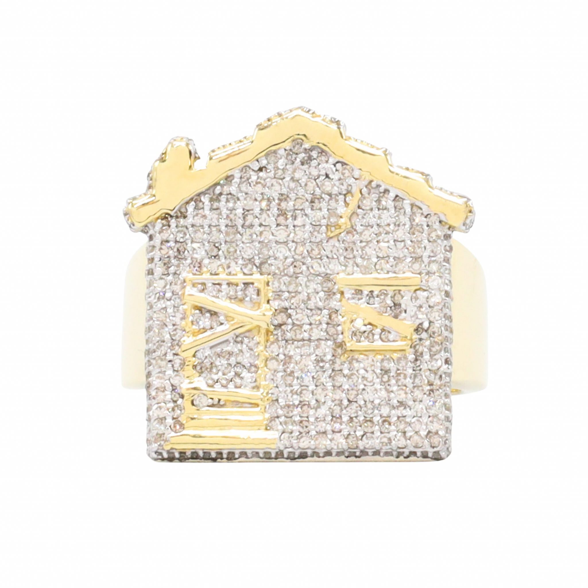 Trap House 1.1ct 10k Diamond Ring Golden Hand Jewellery
