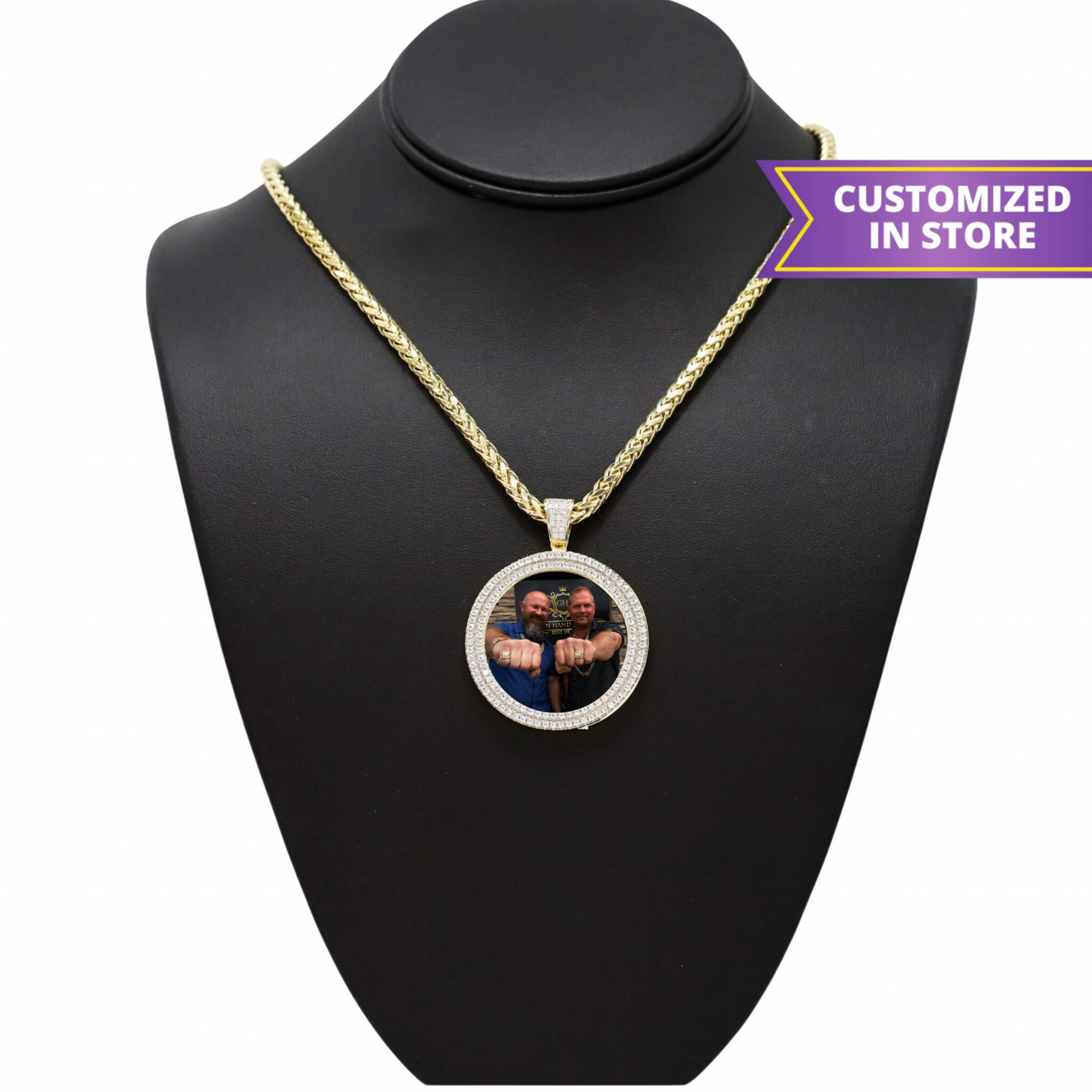 Gold Plated Silver Memory Pendant Pendant Golden Hand Jewellery