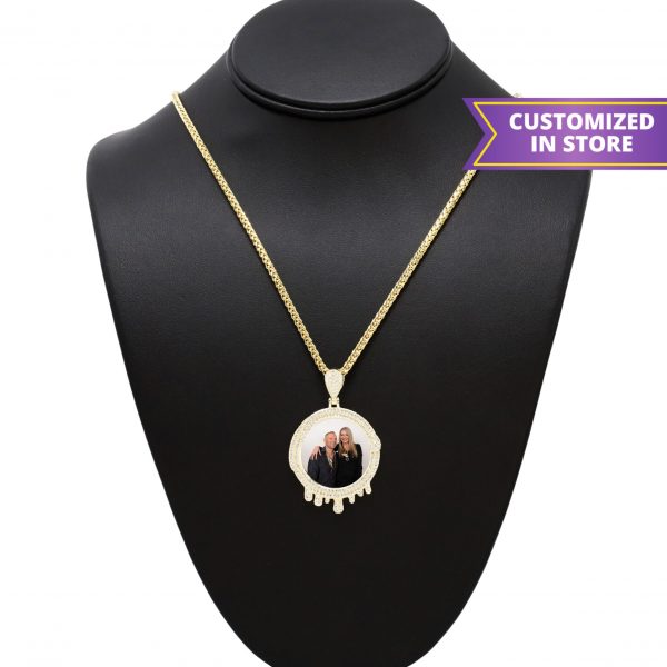 Gold Plated Drip Silver Memory Pendant Pendant Golden Hand