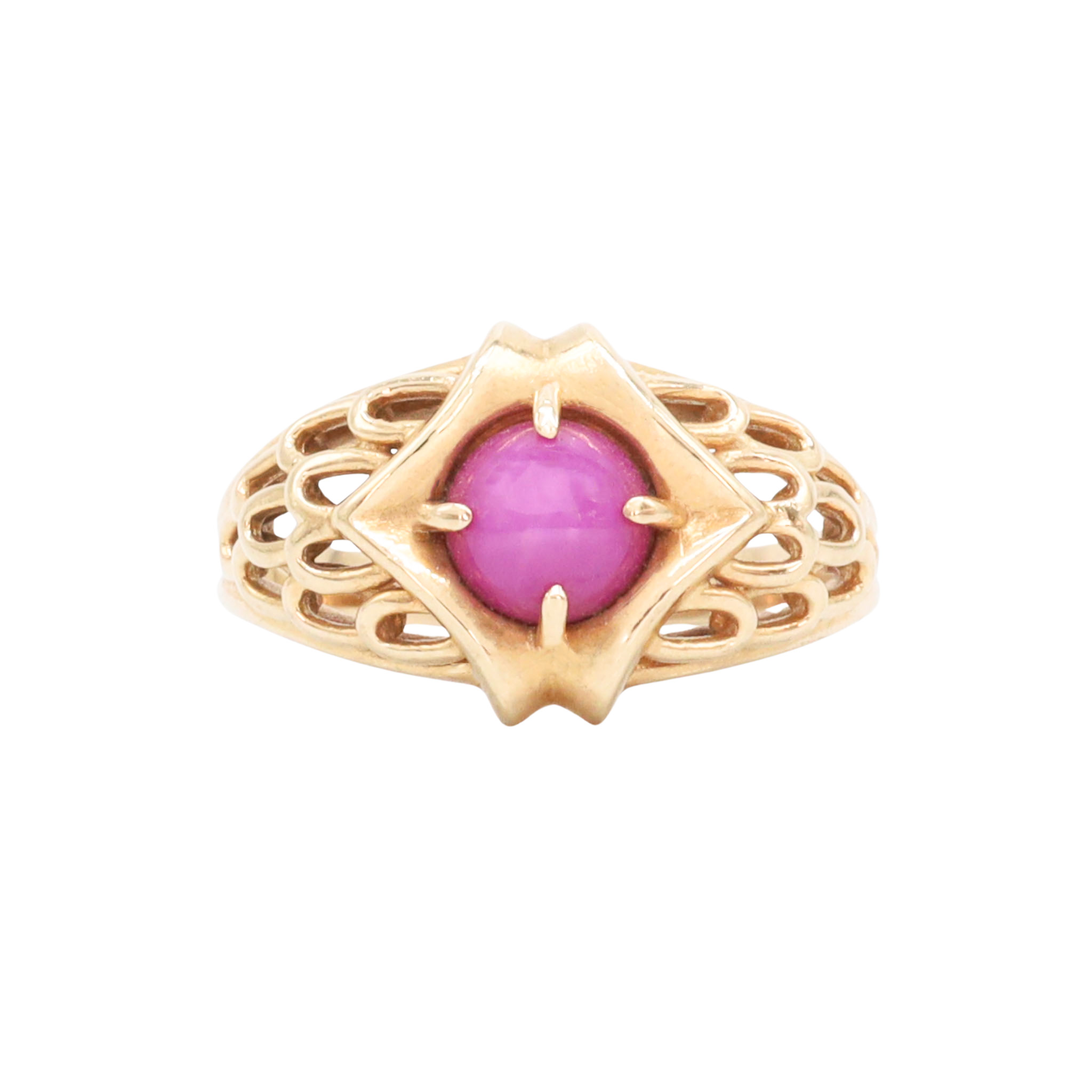 Pink Star Sapphire Ring
