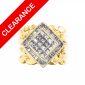 men custom made 10k gold chunky ring with baguette and princess cut diamonds in an invisible setting