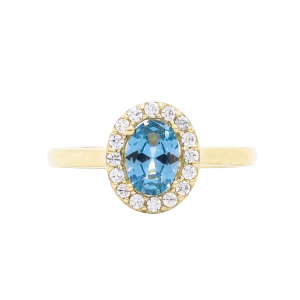 Buy Aquamarine Ring March Birthstone Statement Ring Gold Ring Engagement  Ring Round Ring Cocktail Ring Prong Ring light Blue Ring Online in India -  Etsy