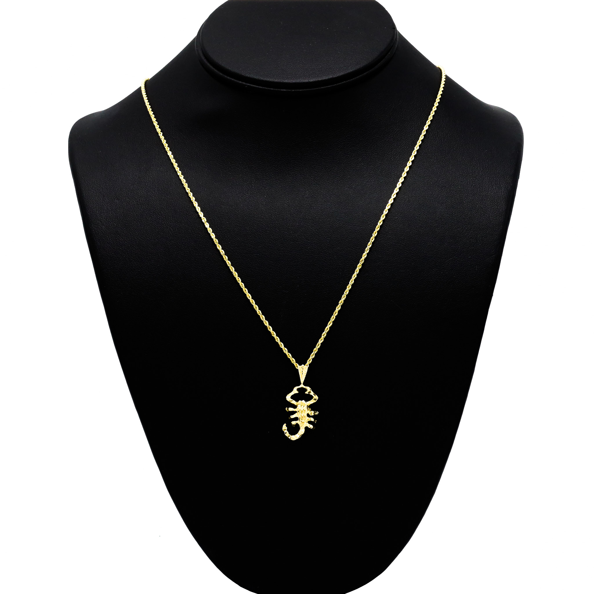 Gold scorpion pendant necklace hotsell