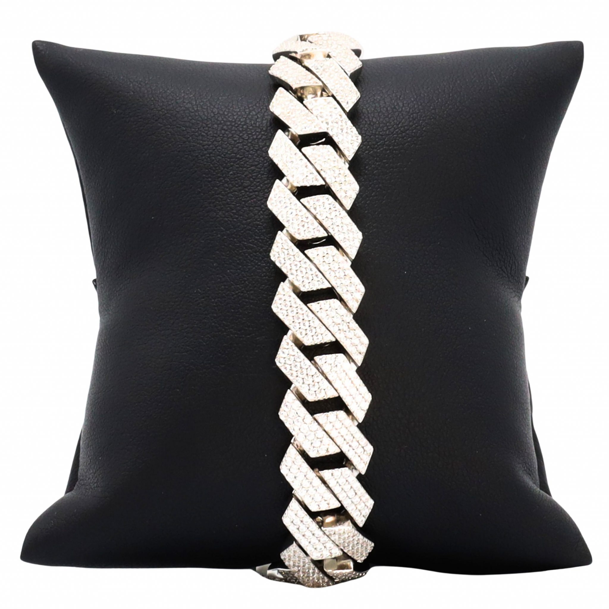 CZ Miami Cuban Bracelet 15mm 9 Silver Bracelet