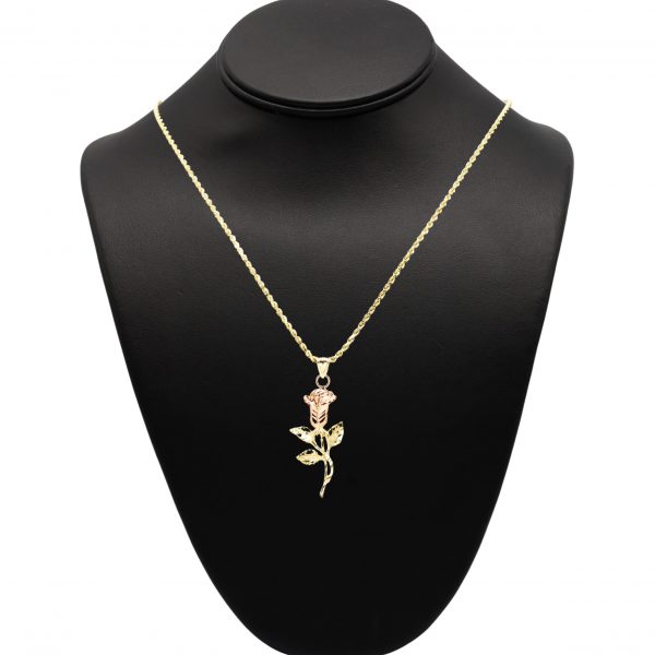 Large Rose Gold Rose Pendant