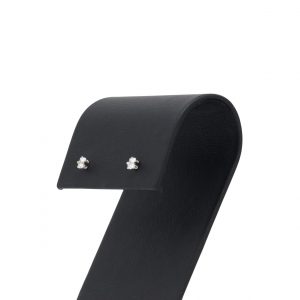 .10ct White Gold CZ Princess Cut- Earrings - Image 3