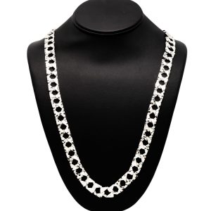 Nugget X Diamond Cut 11.75mm 30" GHJ424 - Silver Chain